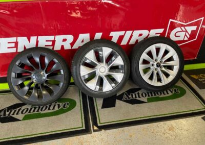 Tesla Tire Display - The Kar Doctor - Car repair London Ontario